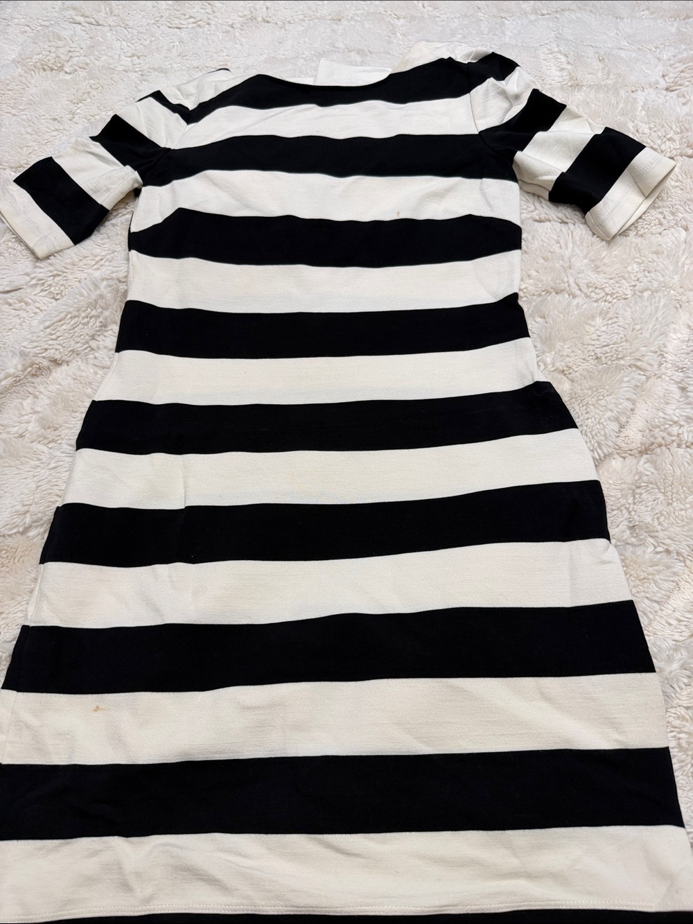 Banana Republic Black and White Striped Midi Dress
